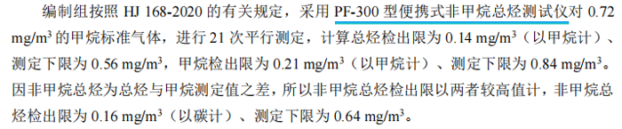 《固定污染源廢氣總烴、甲烷和非甲烷總烴的測定便攜式催化氧化-氫火焰離子化檢測器法》